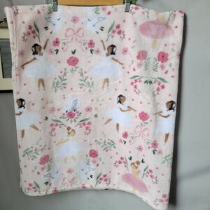 Shabby Chic Kids Ballet Floral Cozy Decorative Throw Blanket 50" x 60"‎